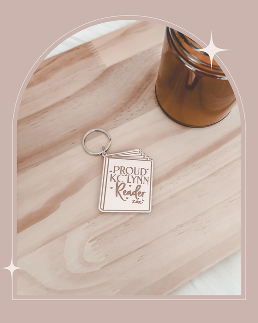 Rose Gold Book Lover Key Chain